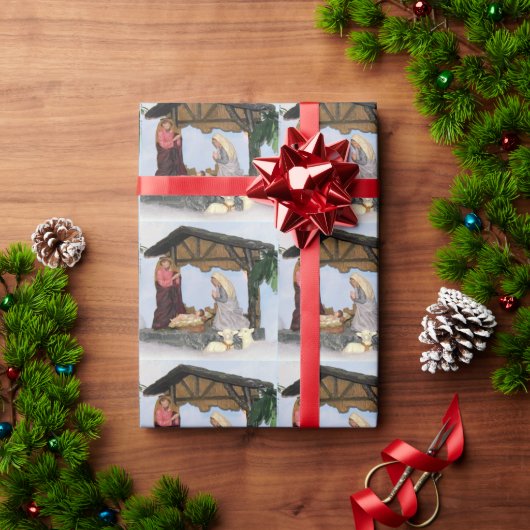 Nativiteit - Creche-kerstkledij Cadeaupapier (Feestdagen Geschenken)