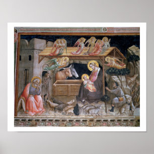 Nativiteit, detail van de levensduur van de maagd poster