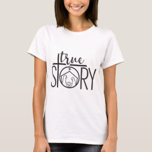 Nativiteit echte kerst t-shirt