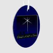 Nativiteit een kind wordt geboren ornament (voorkant)