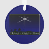 Nativiteit een kind wordt geboren ornament (achterkant)
