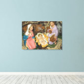 Nativiteit  foto van Manger op omwikkeld canvas (Insitu (Houten vloer))