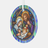 Nativiteit Glas Ornament (Voorkant links)