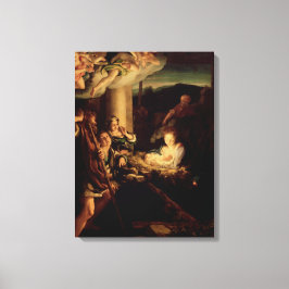 Nativiteit - Heilige nacht - Correggio - Renaissan Canvas Afdruk
