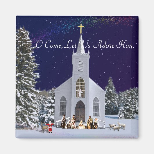 Nativiteit in de kerk magneet (Voorkant)