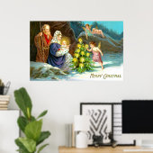 Nativiteit in de sneeuw poster (Thuiskantoor)