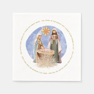 Nativiteit in een gevaarlijke caroltekst Gold teks Servet
