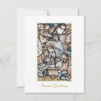 Nativiteit Jesus Birth Vintage kerstKaart Kaart