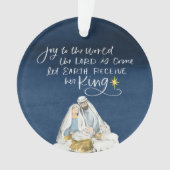 Nativiteit Joy Waterverf Religieuze Kerstmis Ornament (voorkant)