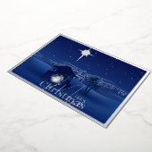 Nativiteit kerstmis folie feestdagenkaart (Gedraaid)