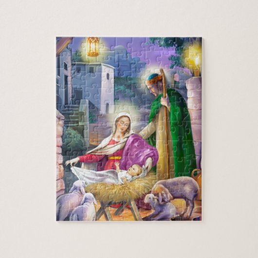 Nativiteit kerstmis legpuzzel (Verticaal)