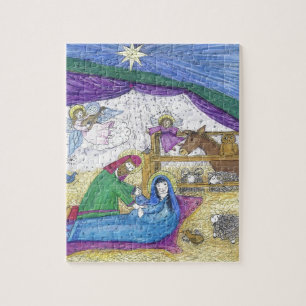 Nativiteit kerstmis legpuzzel