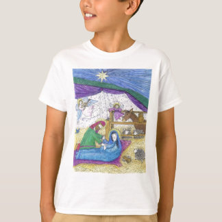 Nativiteit kerstmis t-shirt
