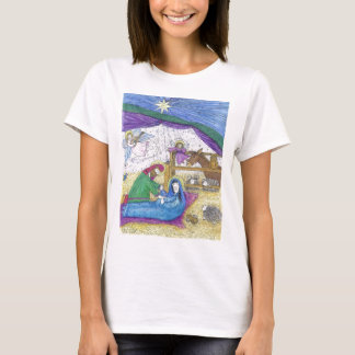 Nativiteit kerstmis t-shirt