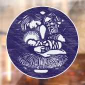 Nativiteit Letterpress Medallion Raamsticker (Vel 2)