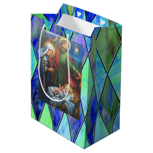 Nativiteit Medium Cadeauzakje (Achterkant Gekanteld)