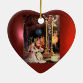NATIVITEIT MET ANGELS - MAGISCH VAN CHRISTMAS KERAMISCH ORNAMENT (Achterkant)