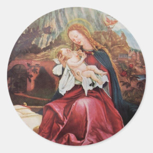 NATIVITEIT MET ANGELS - MAGISCH VAN CHRISTMAS RONDE STICKER