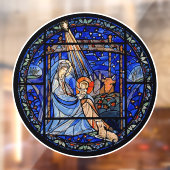 Nativiteit met Kerstmis + Datum keramische versier Raamsticker (Vel 2)