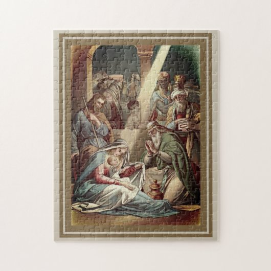Nativiteit met Mannen Legpuzzel (Verticaal)
