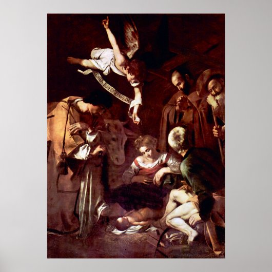 Nativiteit met St. Francis en St. Lawrence Poster (Voorkant)