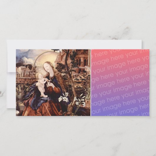 NATIVITEIT MET WITTE LEVENS - MAGISCH VAN CHRISTMA FEESTDAGENKAART (Voorkant)