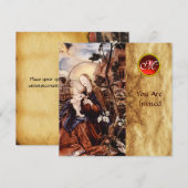 NATIVITEIT MET WITTE LEVENS - MAGISCH VAN CHRISTMA KAART (Voorkant / Achterkant)