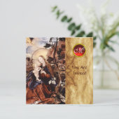 NATIVITEIT MET WITTE LEVENS - MAGISCH VAN CHRISTMA KAART (Staand voorkant)