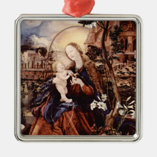 NATIVITEIT MET WITTE LEVENS - MAGISCH VAN CHRISTMA METALEN ORNAMENT