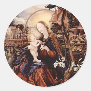 NATIVITEIT MET WITTE LEVENS - MAGISCH VAN CHRISTMA RONDE STICKER