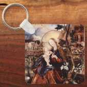 NATIVITEIT MET WITTE LEVENS - MAGISCH VAN CHRISTMA SLEUTELHANGER (Voorkant)