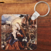 NATIVITEIT MET WITTE LEVENS - MAGISCH VAN CHRISTMA SLEUTELHANGER (Achterkant)