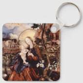 NATIVITEIT MET WITTE LEVENS - MAGISCH VAN CHRISTMA SLEUTELHANGER (Achterkant)