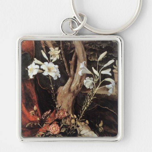 NATIVITEIT MET WITTE LEVENS - MAGISCH VAN CHRISTMA SLEUTELHANGER (Voorkant)