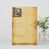 NATIVITEIT MONOGRAM CHRISTMAS PARCHCHCHMENT BRIEFPAPIER (Staand voorkant)