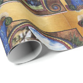 NATIVITEIT MONOGRAM CHRISTMAS PARCHCHCHMENT CADEAUPAPIER (Rol Hoek)