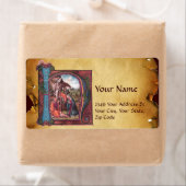 NATIVITEIT MONOGRAM CHRISTMAS PARCHCHCHMENT ETIKET (Insitu)