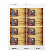 NATIVITEIT MONOGRAM CHRISTMAS PARCHCHCHMENT ETIKET (Full Sheet)