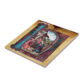 NATIVITEIT MONOGRAM CHRISTMAS PARCHCHCHMENT TEGELTJE (Zijkant)