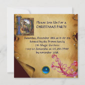 NATIVITEIT MONOGRAM CHRISTMAS PARCHMENT Blue Gem I Kaart (Achterkant)