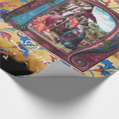 NATIVITEIT MONOGRAM FLORAAL CHRISTMAS PARCHCHMENT CADEAUPAPIER (Hoek)