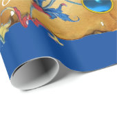 NATIVITEIT MONOGRAM FLORAAL CHRISTMAS PARCHCHMENT CADEAUPAPIER (Rol Hoek)