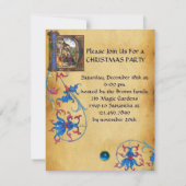 NATIVITEIT MONOGRAM FLORAAL CHRISTMAS PARCHCHMENT KAART (Achterkant)