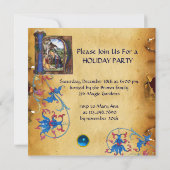 NATIVITEIT MONOGRAM FLORAAL CHRISTMAS PARCHCHMENT KAART (Achterkant)