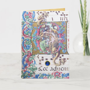 NATIVITEIT Old Irish Kerstbesnijdenis Parchment Feestdagen Kaart