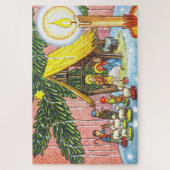 Nativiteit onder de kerstboom - puzzel (Verticaal)