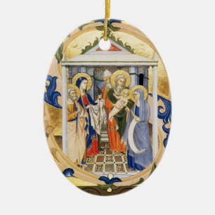 NATIVITEIT, PINK EN GOLD Gem stone Keramisch Ornament