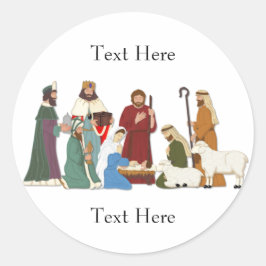 Nativiteit Ronde Sticker