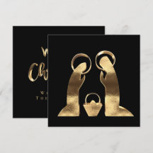 Nativiteit Scene Black en Gold Merry-kerst