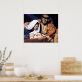 Nativiteit-scènecadeautjes voor kerstmis poster (Keuken)